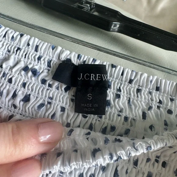 J. Crew White Smocked A-Line Midi Skirt - Picture 4 of 5